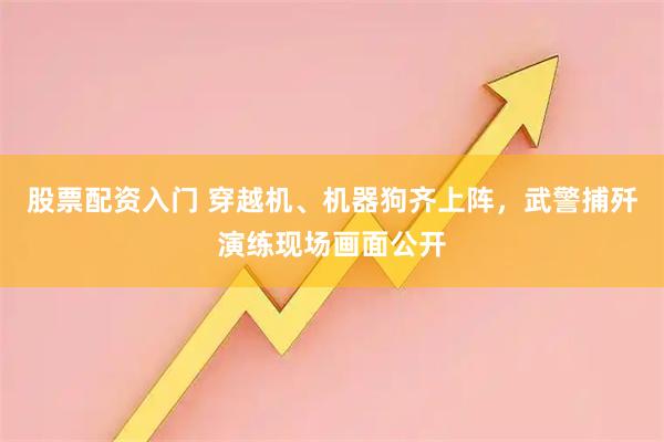 股票配资入门 穿越机、机器狗齐上阵，武警捕歼演练现场画面公开